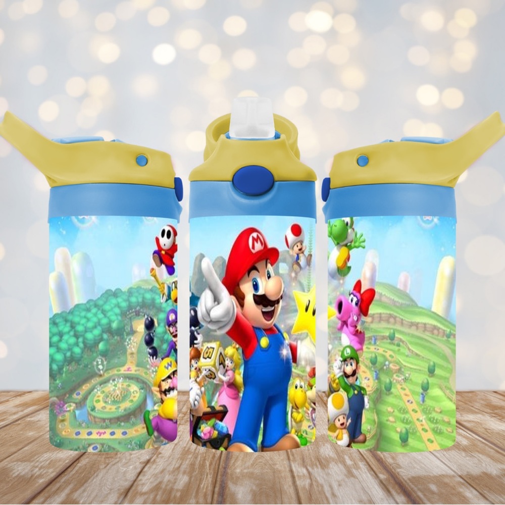 12oz kids tumbler super mario